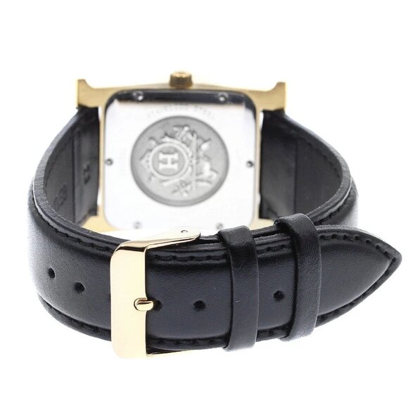 HERMES H watch HH1.801 gold Dial Quartz Men\'s Watch_883144